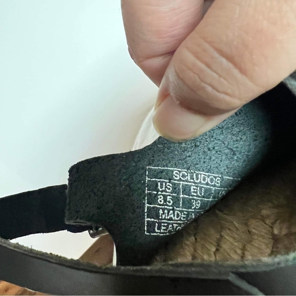 Soludos Black and Natural Platform Espadrille Sandals - Picture 6 of 7